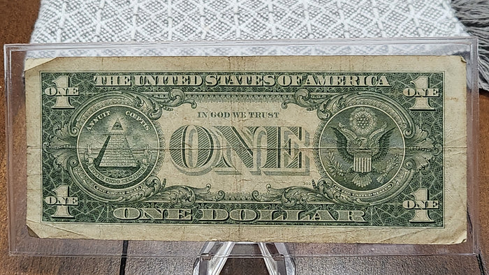 1957 $1 Dollar Silver Certificate Blue Seal Star Note Avg condition