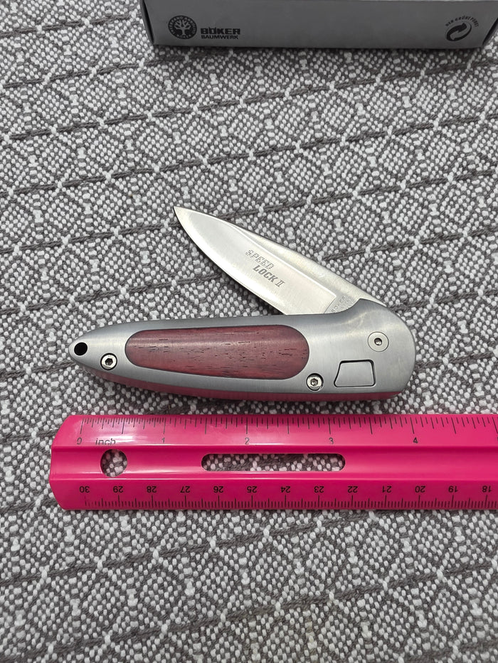 Boker Speed Lock II Treebrand Classic Manual - No Nail Knick - Red bone with Clip 7107RBC