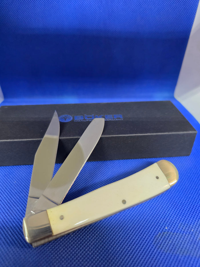 Boker Tree Brand - Natural Bone Trapper - Red Shield - Duck Hunter - 110789DH