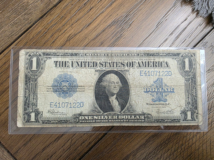 1923 Series $1 Blue Seal Silver Certificate LARGE Size Note