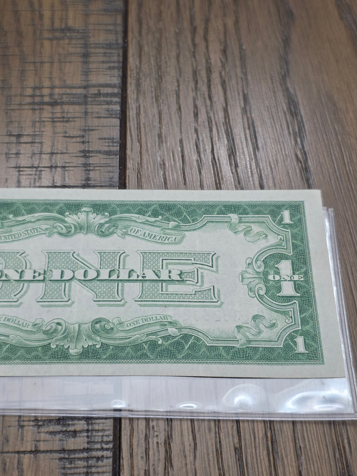 1928 Series A $1 Dollar Silver Certificate Funny Back  Blue Seal Note Uncirculated Condition
