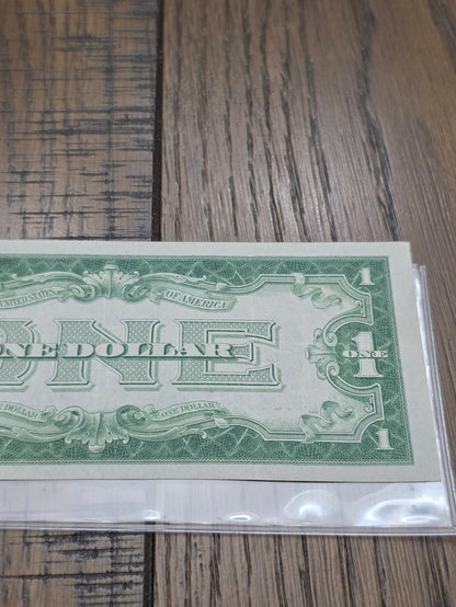 1928 Series A $1 Dollar Silver Certificate Funny Back  Blue Seal Note Uncirculated Condition