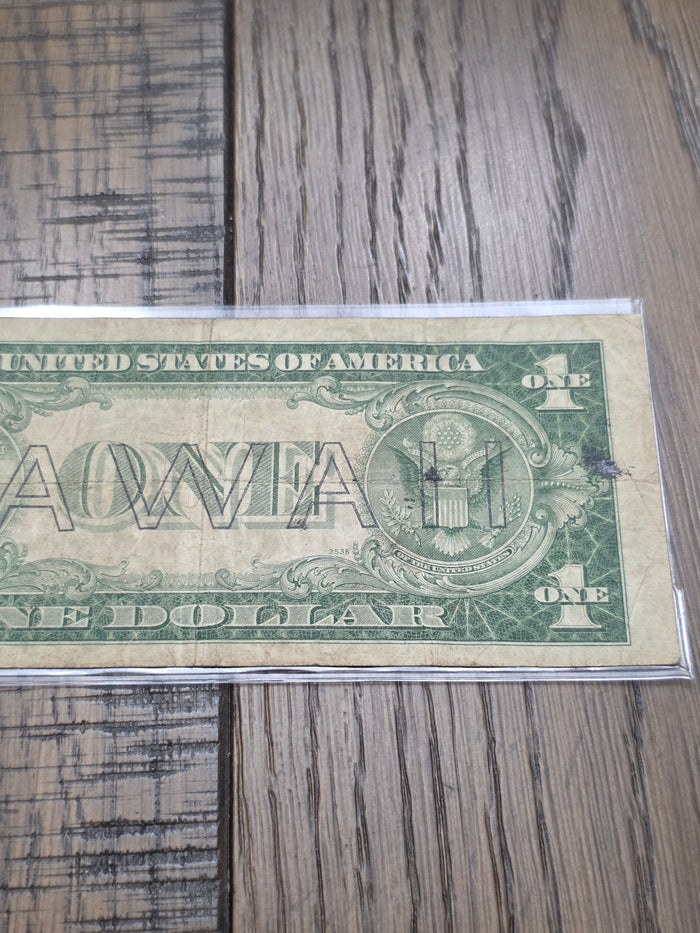 1935A $1 Hawaii Silver Certificate Emergency Note - Good Condition