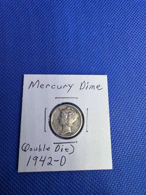 1942 D Mercury Dime Double Die in Good Condition