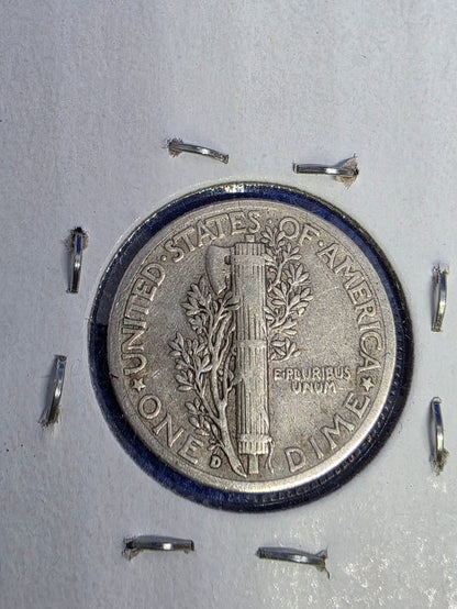 1942 D Mercury Dime Double Die in Good Condition