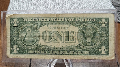 1957 $1 Dollar Silver Certificate Blue Seal Star Note Avg condition