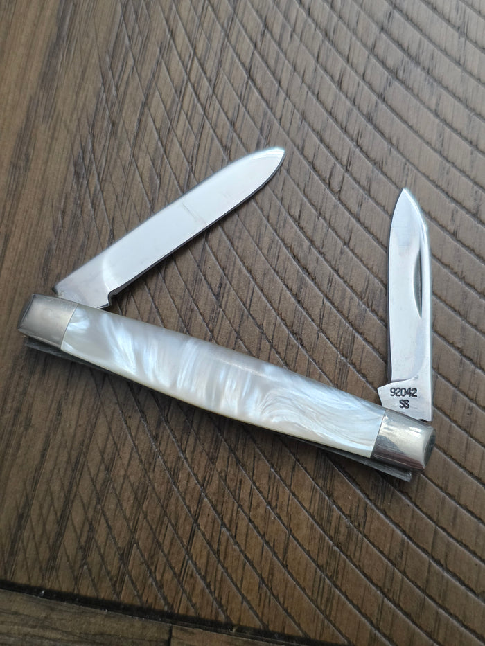 1984 Case XX Imitation Pearl Handle Pen Knife with New Grind Blades