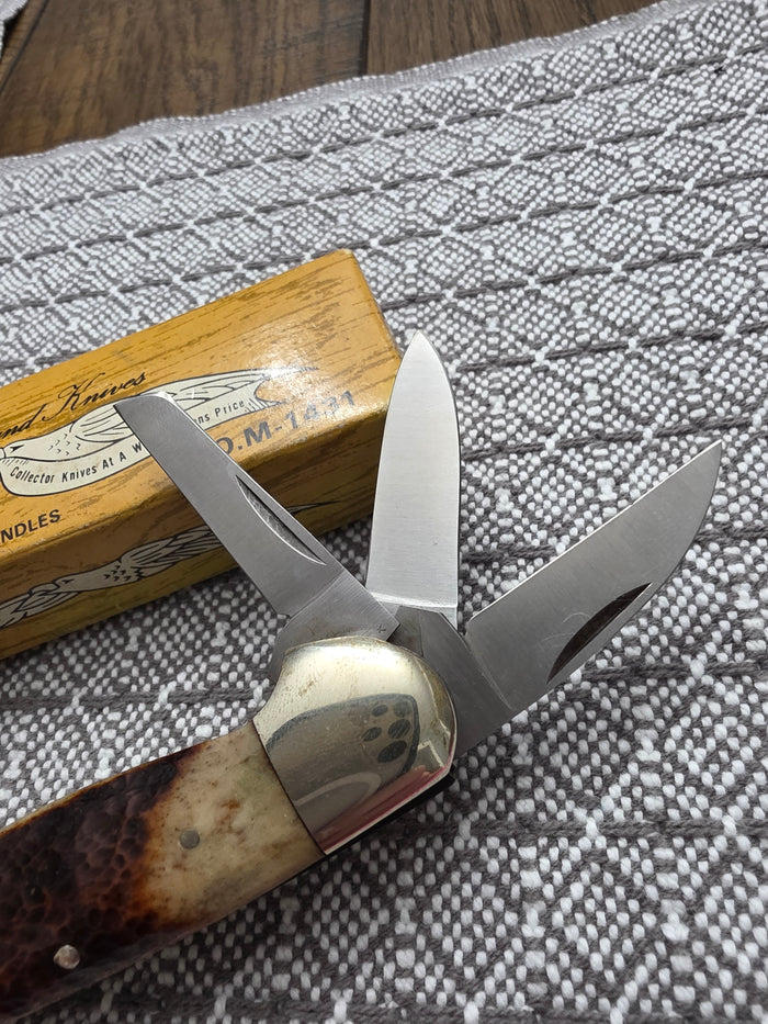 1986 Parker & Son Texas Sesquicentennial Large 6 Blade Canoe M-1431 Sandbar Handles