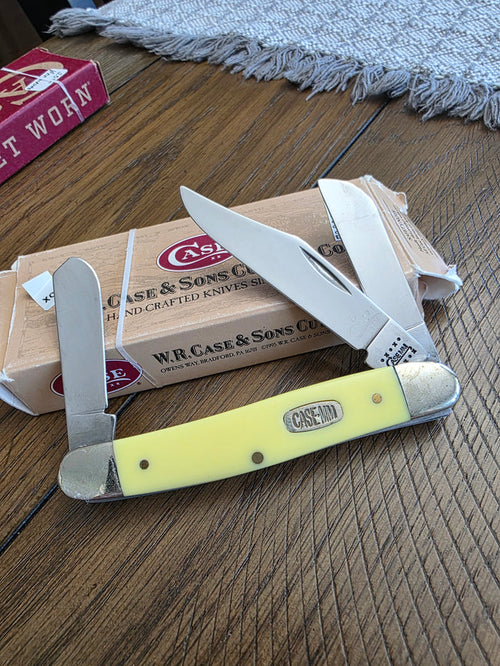 2000 Case XX 6347 Yellow Delrin Stockman Millennium Knife #107 Case MM shield