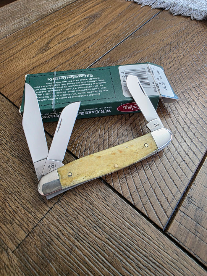 2003 Case XX 6347 Smooth Antique Bone Stockman Pocket Knife SFO