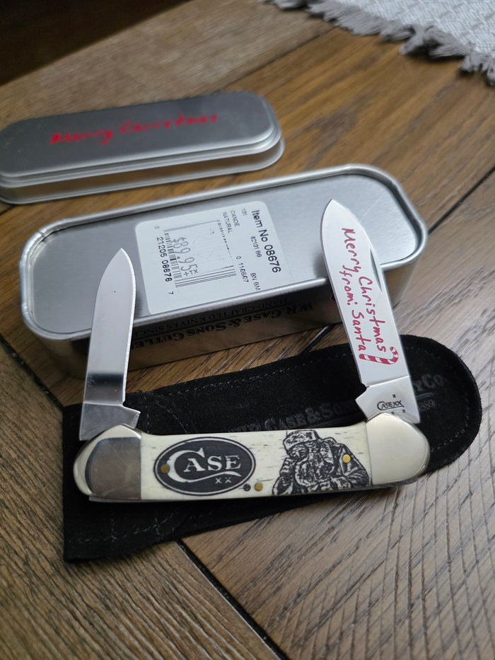 2007 Case XX Natural Bone Canoe Christmas Knife NIB 08676