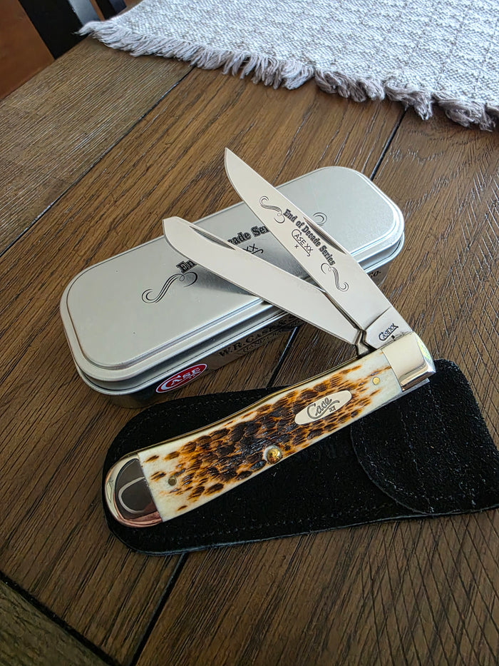 2009 Case XX Trapper Amber Bone End of Decade Series
