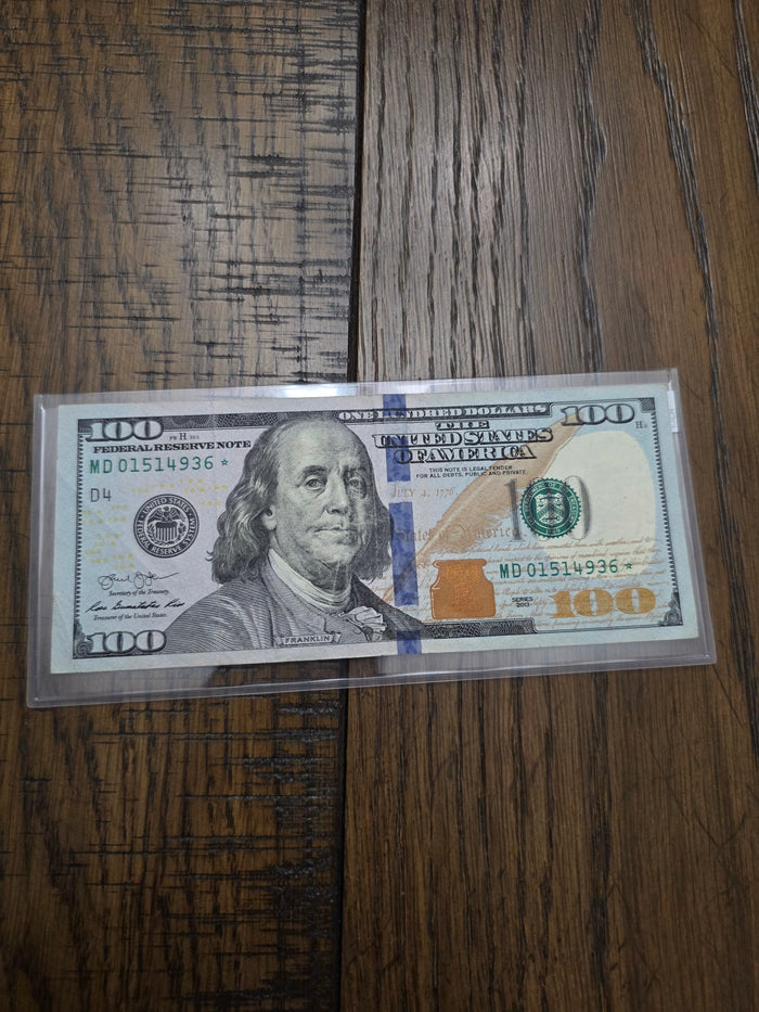 2013 Series $100 FRN Star Note Ben Franklin