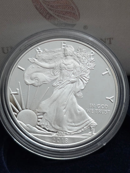 2018 SAE Proof Silver American Eagle $1 New in Box