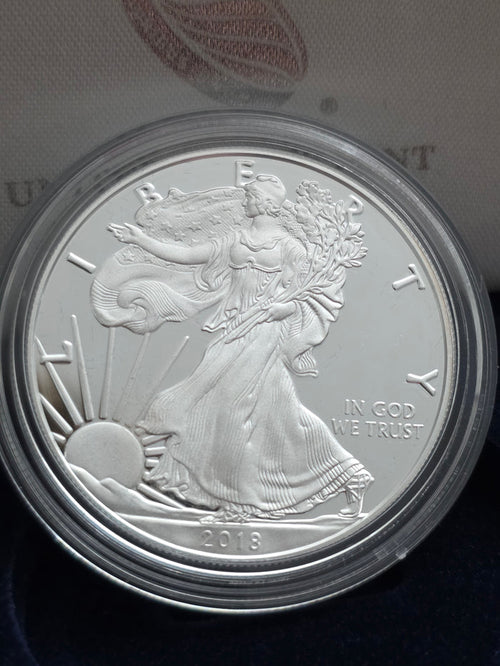 2018 SAE Proof Silver American Eagle $1 New in Box
