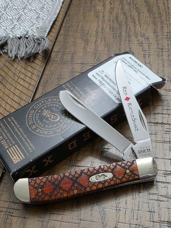 2022 Case XX Red Rattlesnake Mini Trapper 28700RR Exclusive SMKW
