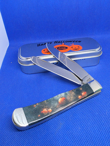 2025 Case XX 10642 Halloween Trapper Color infused Handles 4254 Happy Halloween