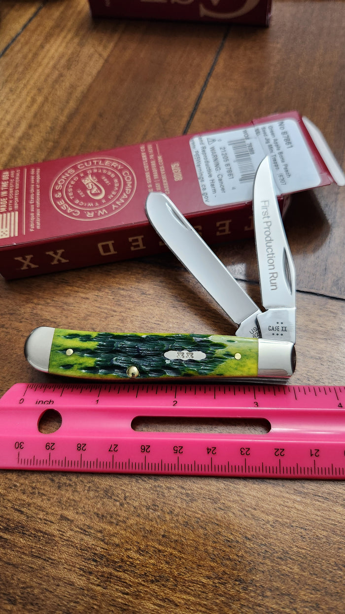 2025 Case XX Green Apple Jig Bone Mini Trapper First Production Run 1 of 250 87861