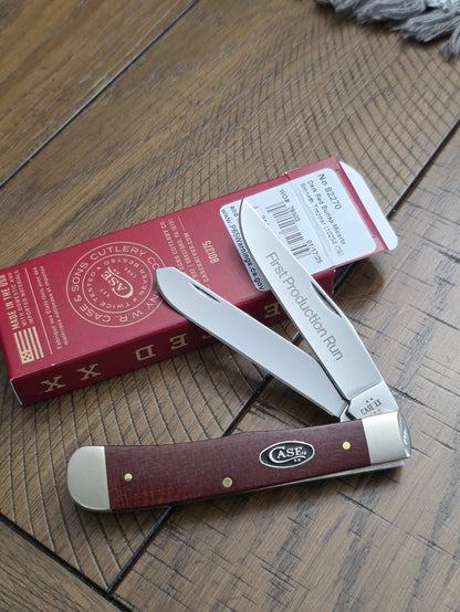 2025 Case XX Trapper Dark Red Burlap Micarta First Production Run 1 of 250 82270