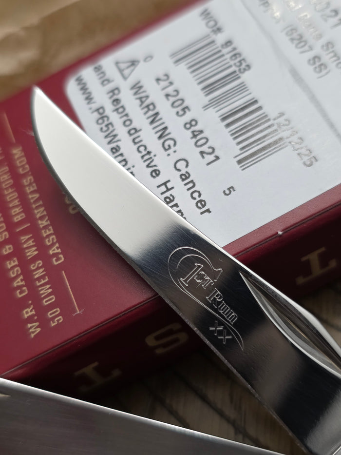 2026 Case XX Smooth Natural Bone Mini Trapper Red Shield First Production Run 84021
