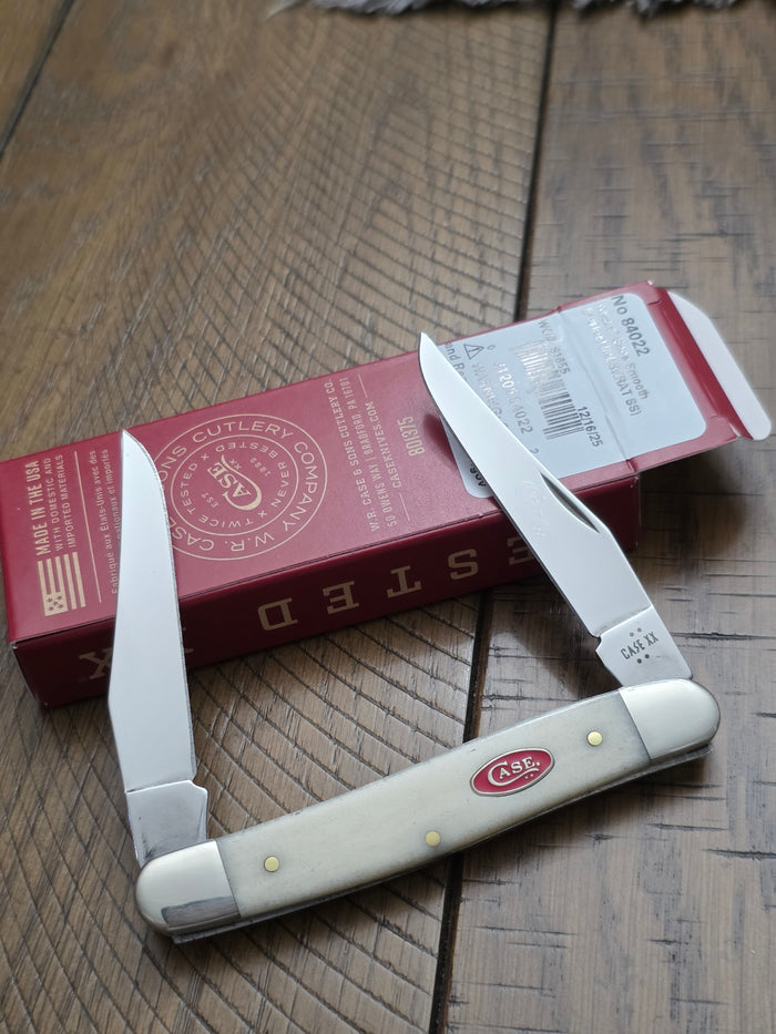 2026 Case XX Smooth Natural Bone Muskrat Red Shield First Production Run 84022