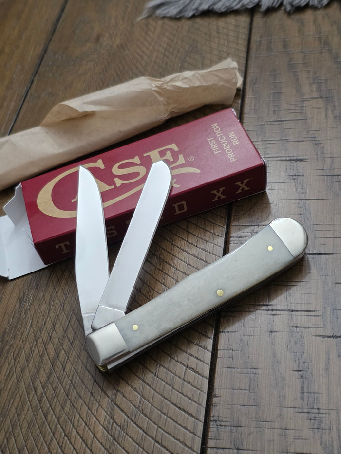 2026 Case XX Smooth Natural Bone Trapper Red Shield First Production Run 84020
