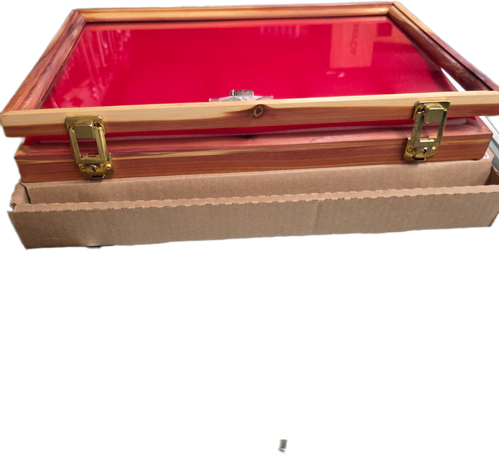 501 - Cedar  S&D Enterprise Wood Display Case 18X12X2