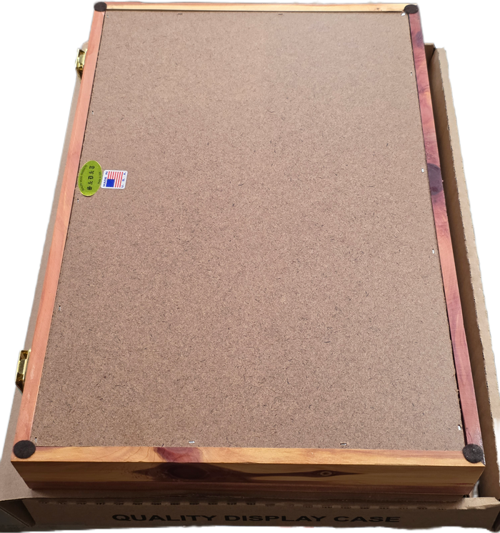 501 - Cedar  S&D Enterprise Wood Display Case 18X12X2