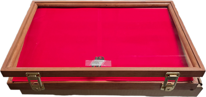 502 - Cherry  - S&D Enterprise Wood Display Case 18X12X2