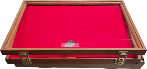 502 - Cherry  - S&D Enterprise Wood Display Case 18X12X2