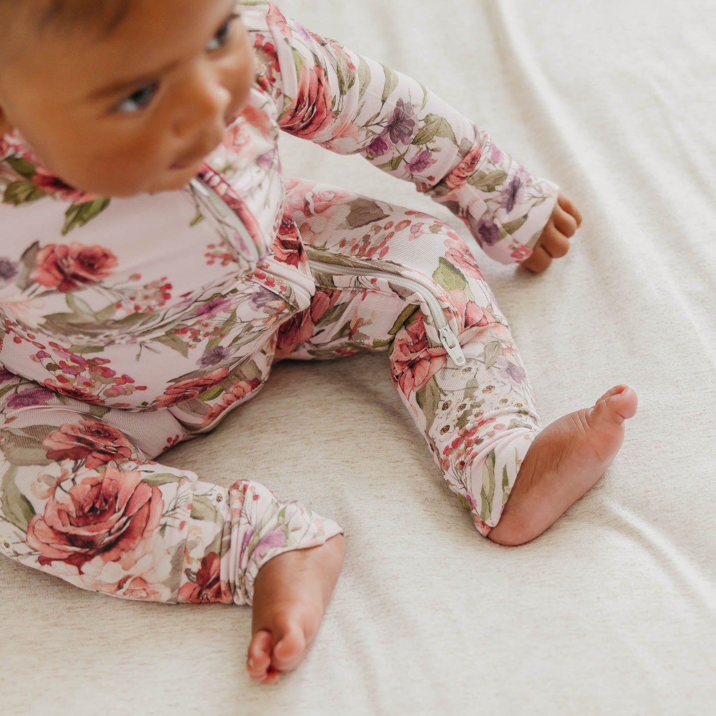 Bamboo Convertible Zip-Up Footie Pajama - Deborah