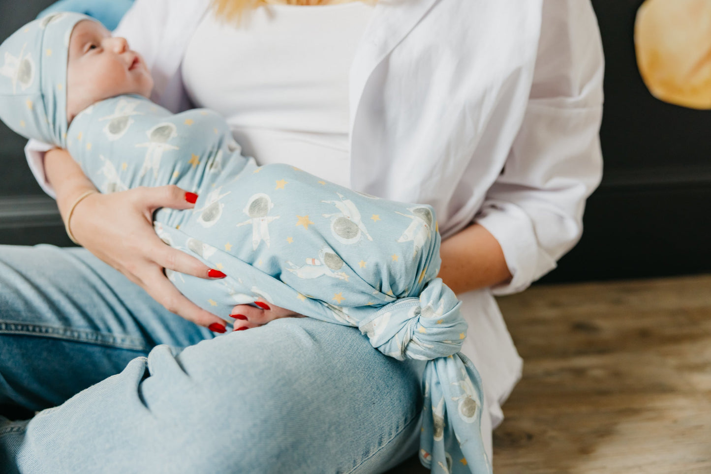Knit Swaddle Blanket - Neil