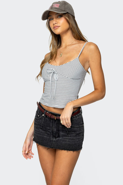 Tova Striped Scoop Tank Top