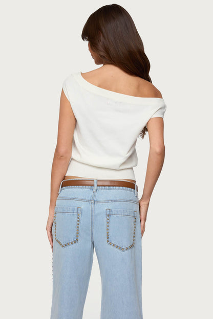 Michaela Off Shoulder Knit Top