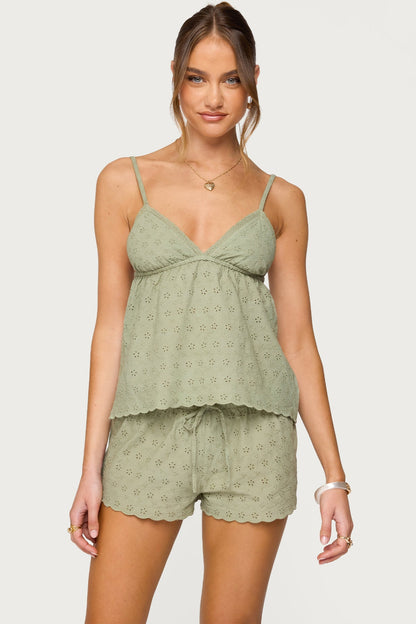 Talula Eyelet Babydoll Top