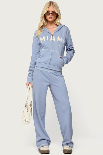 Miami Babe Zip Up Hoodie