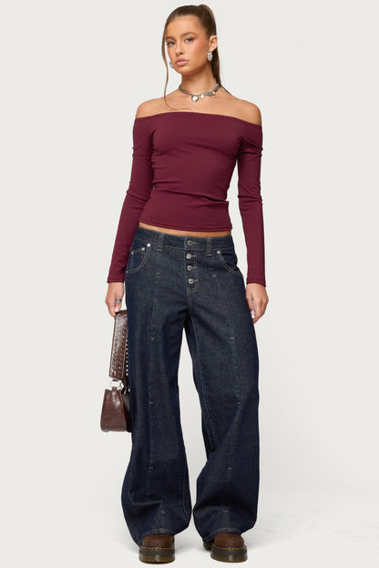 Katie Off Shoulder Long Sleeve Top