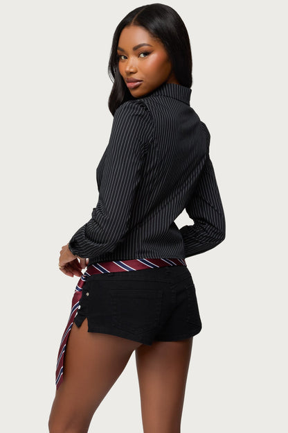 Tailored Pinstripe Button Up Shirt