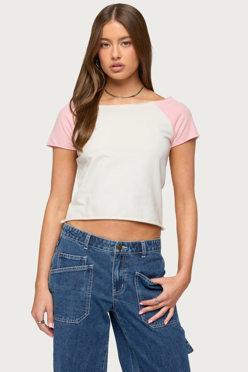 Liva Contrast Raglan T Shirt