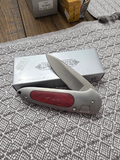 Boker Speed Lock II Treebrand Classic Manual - No Nail Knick - Red bone with Clip 7107RBC