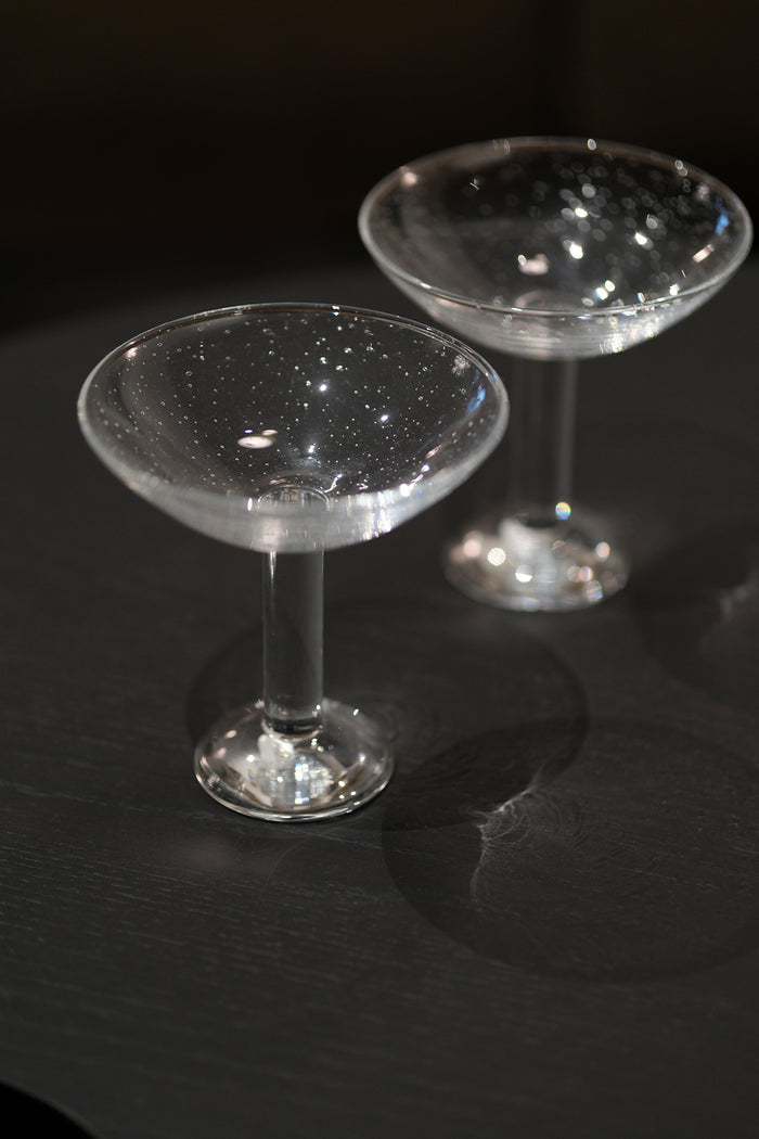 Bubble Glass Champagne Coupe