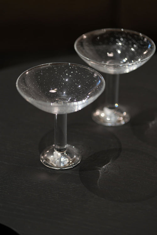 Bubble Glass Champagne Coupe