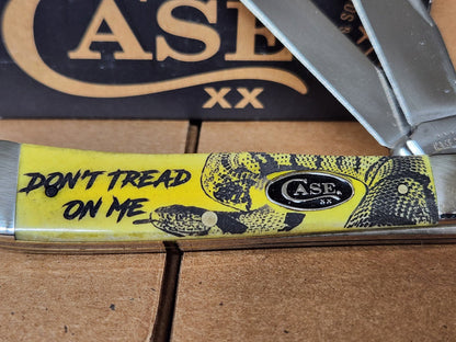 Case XX 6254 Smooth Yellow Bone Trapper Customized Don't Tread On Me 20030