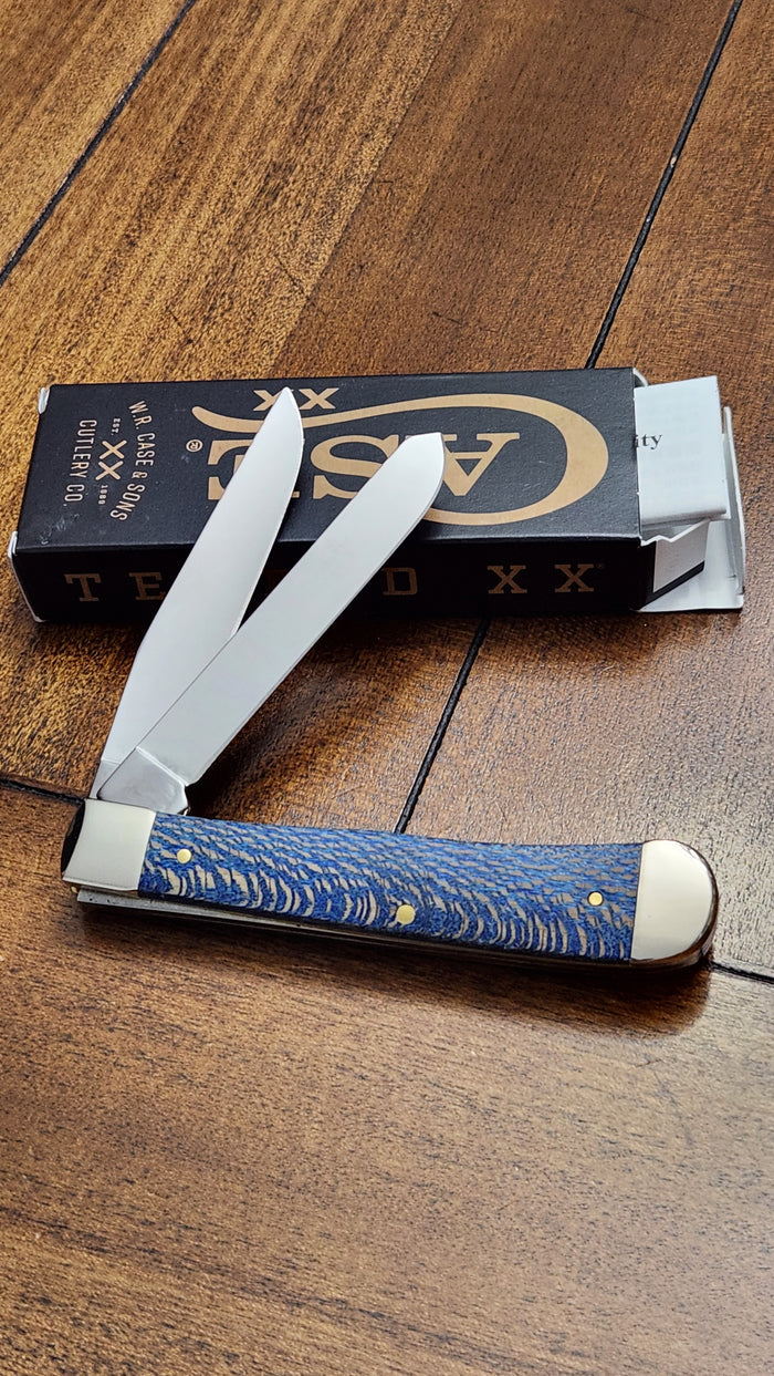 Case XX 7254 Blue Sycamore Wood Trapper 90912 Pilot Test Run