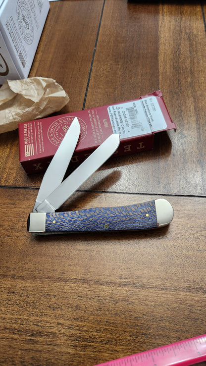 Case XX 7254 Blue Sycamore Wood Trapper 93730 First Production Run