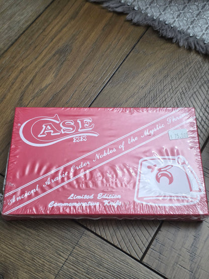 Case XX R207 Mini Trapper Red Bone Shriners Commemorative Knife Limited Sealed