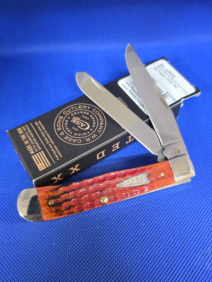 Case XX SMKW Exclusive Smoked Bacon Bone Trapper Folding Knife CA44534