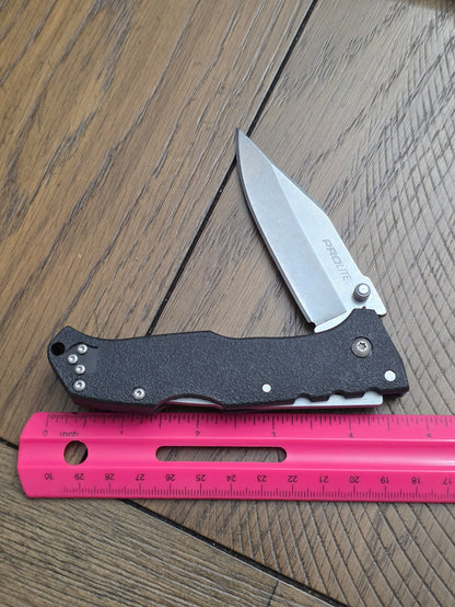 Cold Steel 20NSC Pro-Lite Folding Knife 3.5" Clip Point Blade, Black GRN Handles, Lockback