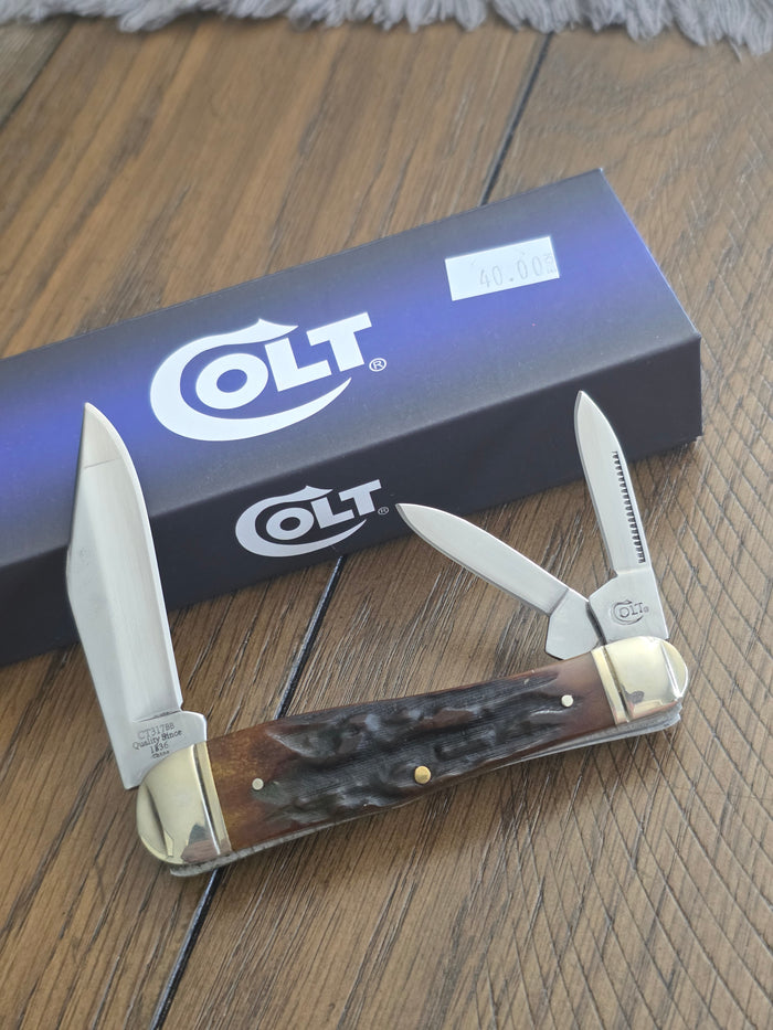 Colt Brown Bone Stag Split backWhittler CT317BB