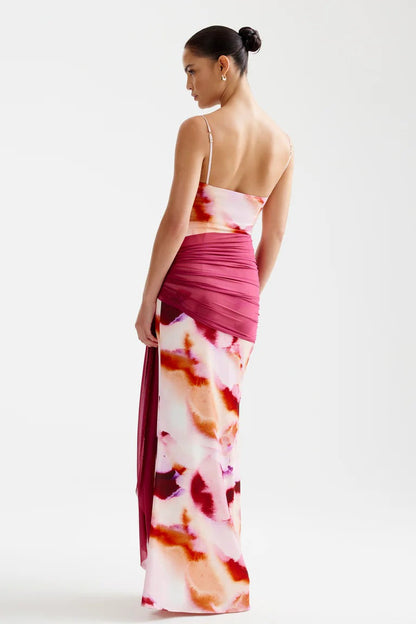 Ayla Dress - Pink Mineral Print